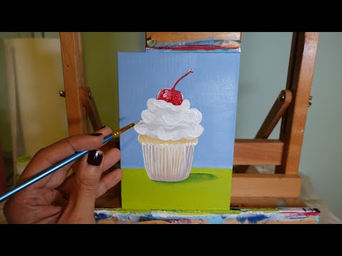ASMR Pintando Um Cupcake #VozSuave #Relaxante #batepapo