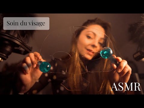 ♡ ASMR  - Je te fais un Soin du visage (Triggers sur Vitre) ♡