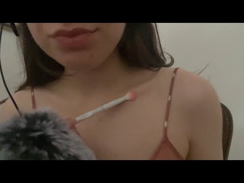 [ASMR] Camera & Body Brushing | Mouth Sounds | Whispering