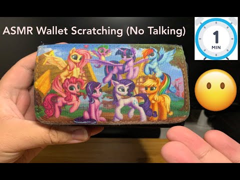 ASMR 1 Minute #shorts Wallet Scratching (No Talking)