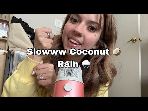 ASMR| Slow Coconut Rain Triggers!