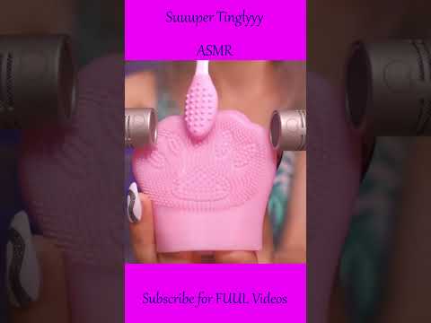 ASMR Scratching Two Different Silicone Brushes (Item on Item) ❤️ #asmr #shorts