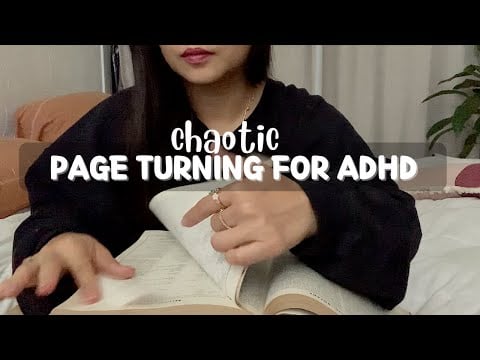 CHAOTIC FAST page turning ASMR for ADHD #3 (textbooks)