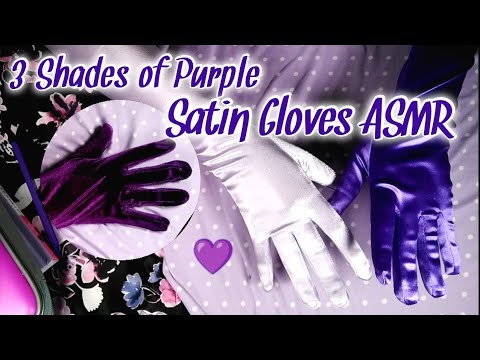 PURPLE Satin & Velvet Gloves ASMR 🧤💜 Relaxing Hand Movements for Sleep 😴