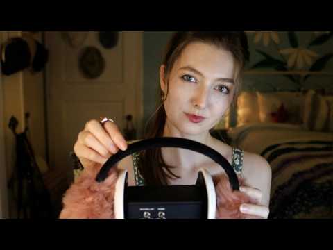 ASMR Relaxing Earmuff Brushing w/ Echo (No Talking)