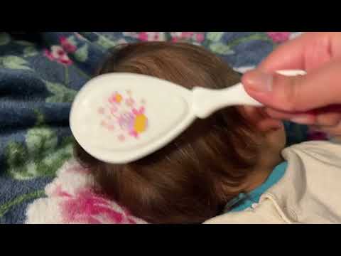 ASMR Hair Brushing Baby Hair , Motherly soothing for sleep and relaxing