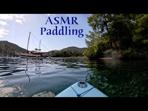 ASMR 🌙 Paddling with boats and hills - Water, wind, roosters, chatter (no talking)