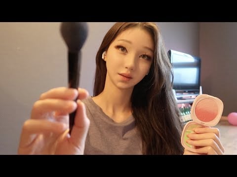 ASMR Doing Your Makeup Fast (No Talking, Layered Sounds) 🍑