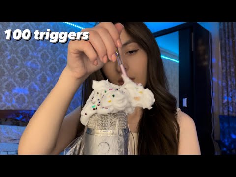 Asmr 100 triggers in 1 minute
