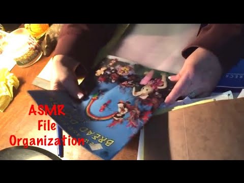 ASMR Organizing files/paper shuffling/cutting/taping (No talking)