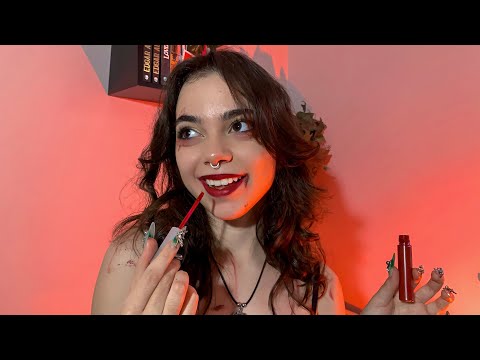 ✨ASMR | Vampira te maquiando para o HALLOWEEN✨