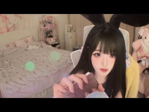 Cute Girl Touching Microphone Gently | Relaxing ASMR for Sleep