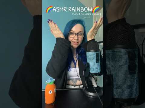 which colour was your favourite?? 🌈(full on ✅⏰)  #rainbowasmr #asmrtriggers #shorts #asmr