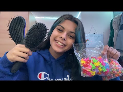 ASMR - tapping/ scratching on hair stuff (IM BACK!!!)