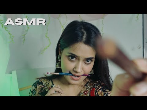 ASMR Makeup Session: Watching Me Perfect My Skills (No Touching)💄💋(HINDI ASMR)