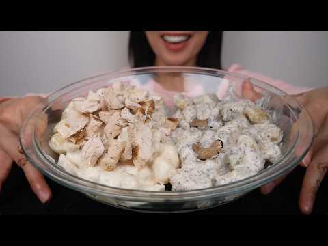 TRUFFLE & ALFREDO GNOCCHI (ASMR EATING SOUNDS) LIGHT WHISPERS | SAS-ASMR