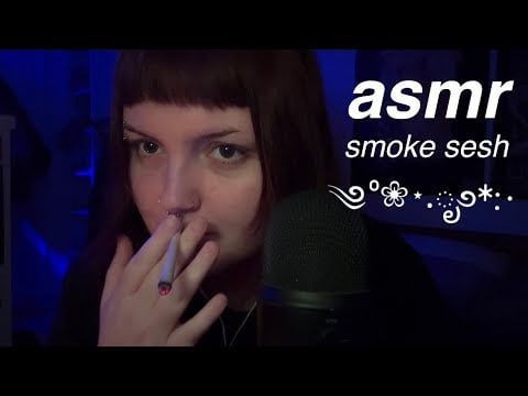 ASMR smoking + rambling about life (whispering, random triggers sprinkled in)