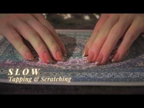 ASMR Slow & Gentle Tapping and Scratching🌙 Calm Hypnotic Tingles🍀(No Talking, No Mouth Sounds)