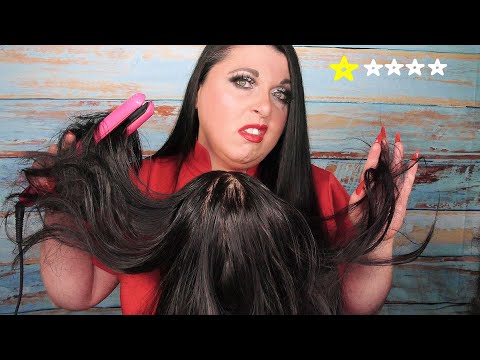 ASMR Worst Reviewed Hair Salon Roleplay (Haircut, Hair Straightening, B*tchy) Rude Hairdresser RP