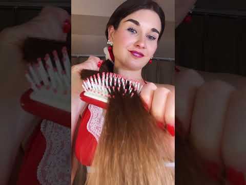 Snow Maiden and relaxing hairbrushing 😘💋 #longhair #hairbrushing #ingashasmr #roleplay #hairasmr