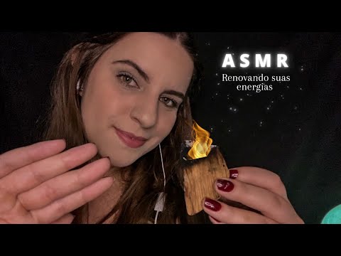 ASMR: ENERGIZANDO VOCÊ | TIRANDO suas ENERGIAS RUINS | Relaxe e durma! (com som de fogo) 🔥