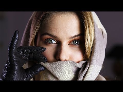 🎧ASMR🎧Scarf and Leather Gloves Muffled Hand and Fabric sounds