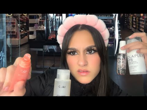 ASMR| Very RUDE sephora employee scans your items at the checkout..