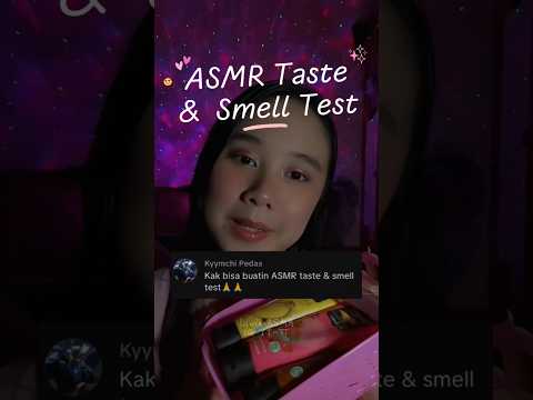 ASMR Taste & Smell Test ✨ Tes Indra Perasa dan Penciuman #asmr #check #test