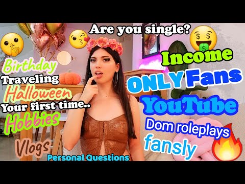 ASMR Q&A Halloween, OnlyFans/Fansly, Main Job/Income, Vlog, Dominant RP, Travel, Hobbies, Tickles