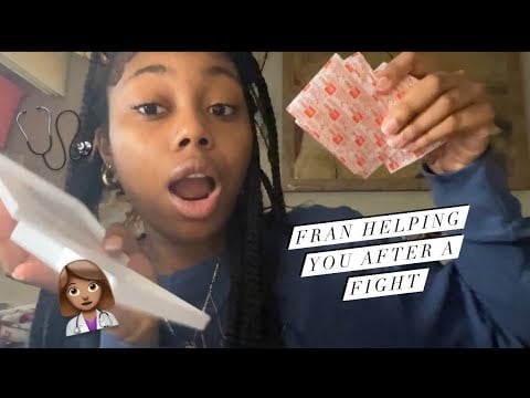 ASMR| Fran helps you after a fight👩🏽‍⚕️🩺 +Mouth Sounds & Fast Tapping🫵🏽