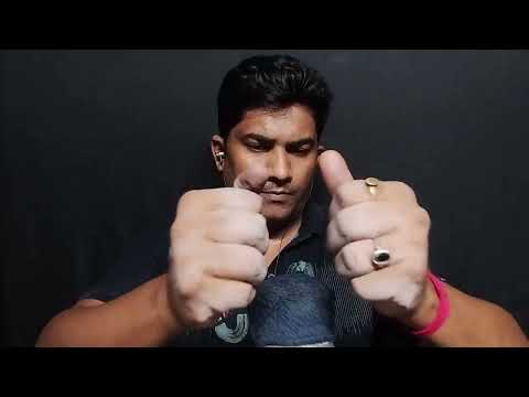 asmr relaxing tapping mouth hand sound