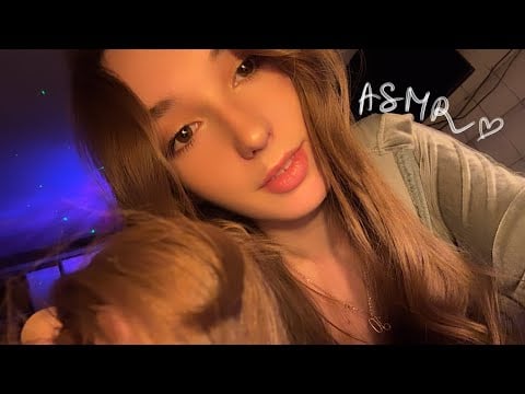 ASMR/АСМР💄Сделаю тебе макияж волосами 🎀