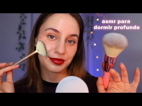 ASMR para Descansar y Dormir 100% 💙 Susurros, visuales con brocha, mouth sounds