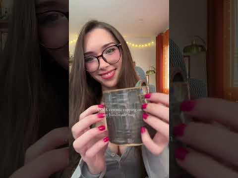 #ASMR ceremic tapping on my handmade mug 🗿 are you guys tired of the tapping videos?