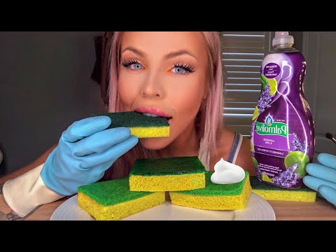 ASMR EDIBLE DISH SPONGE MUKBANG ~ MOST ODDLY SATISFYING EATING SOUNDS