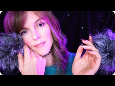 ASMR Fluffy Deep Ear Attention w/Positive Affirmations to Help You Sleep 💜