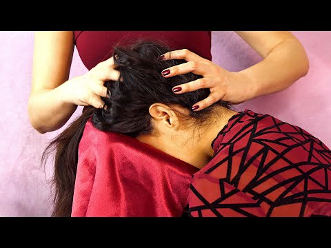 ASMR for Sleep ♥ Hair Brushing, Nape of Neck & Scalp Massage, Whispers, Deep Relaxation, Sleep Aid