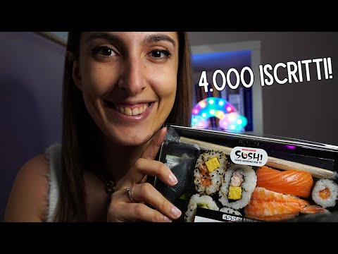 LIVE PER I 4.000 ISCRITTI 🥳 Sushi Mukbang & Chitchat | ASMR ITA