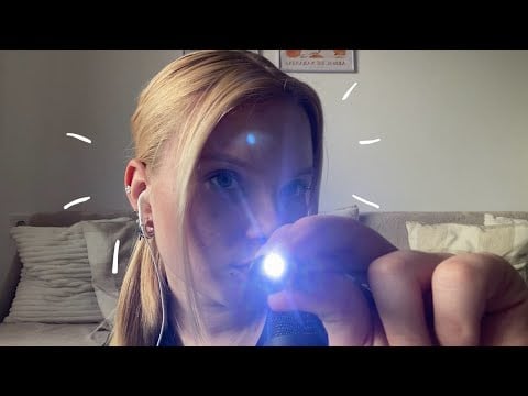 ASMR light triggers and mouth sounds 🔦🧿 | up-close visuals 