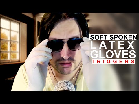 Latex gloves sound triggers | Very relaxing ASMR video | soft spoken