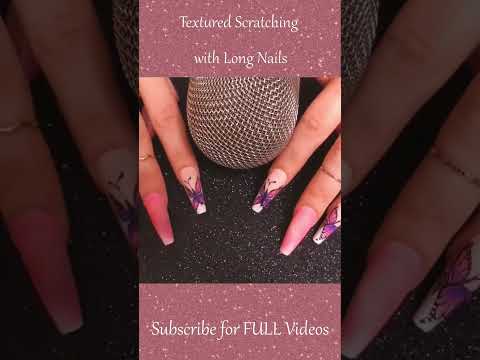 ASMR Textured Scratching with Long Nails ❤️ #asmr #shorts