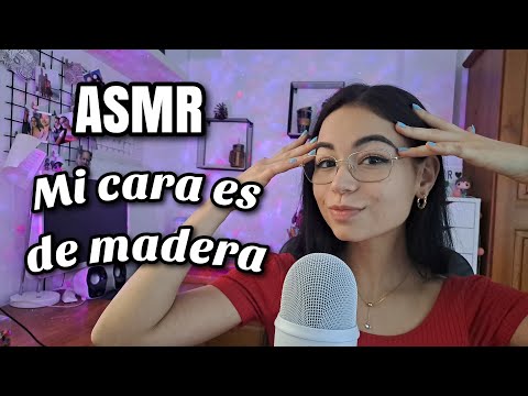 ASMR mi CARA es de MADERA!🤯 | 1 MINUTO ASMR | My face is wood | ASMR  español para dormir | Pandasmr