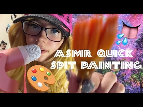 Quick Spit Painting ASMR🎨| Tingly Mouth Sounds