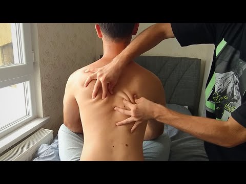 Powerful Back and Neck Massage - ASMR (Relaxing Leg Massage)