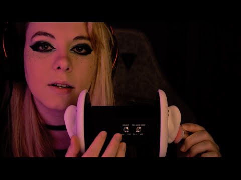 Binaural ASMR | Ear Blowing & Ear Brushing - whispering, close up, ambience