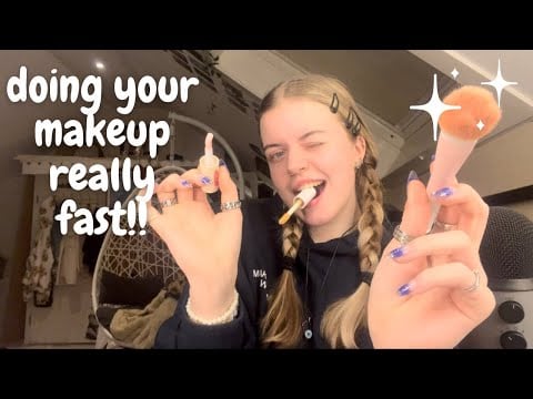 asmr | doing your make-up in 1 minute!!