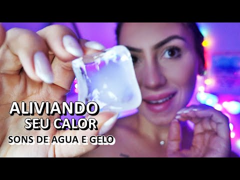 ASMR: ALIVIANDO SEU CALOR BORRIFANDO ÁGUA GELADA, SONS DE GELO, REFRESCANDO SUA MENTE ❄️💧