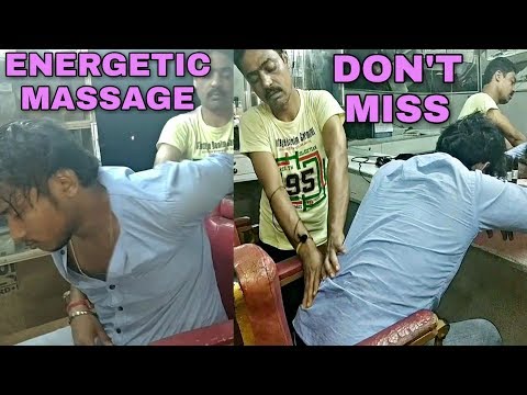 Very energetic Indian Head and body massage With neck cracking | Powerful ASMR