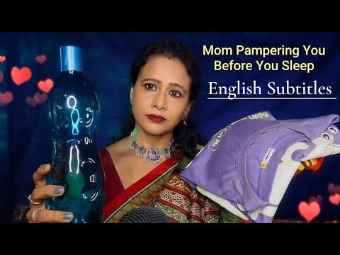 Bengali ASMR Indian Mom Pampering You Before Sleep 💖 Hair Combing, Fabric Scratching, Massage 😴