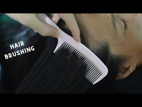 ASMR Real Person Head Massage, Hair Brushing, Hair Parting, Hair Treatment For Headache Relief